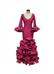 サイズ 42。無地のブーゲンビリア フラメンコ ドレス。アナ 148.760€ #50215TRJANABGV42
